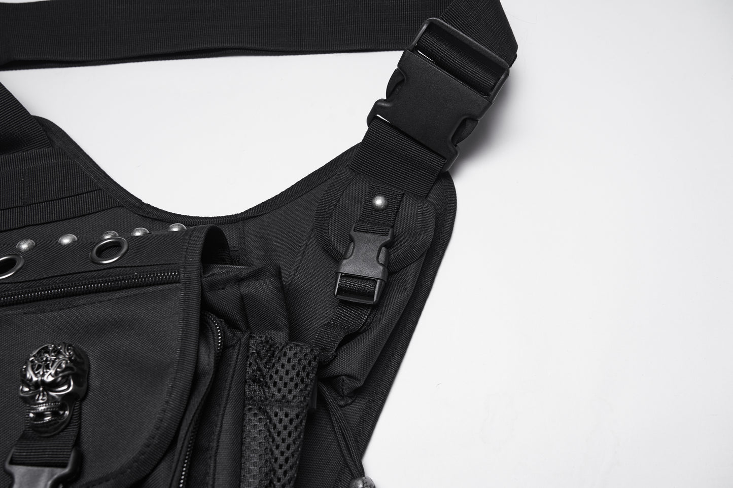 Punk Rave Techwear Skull Waist–Leg Bag