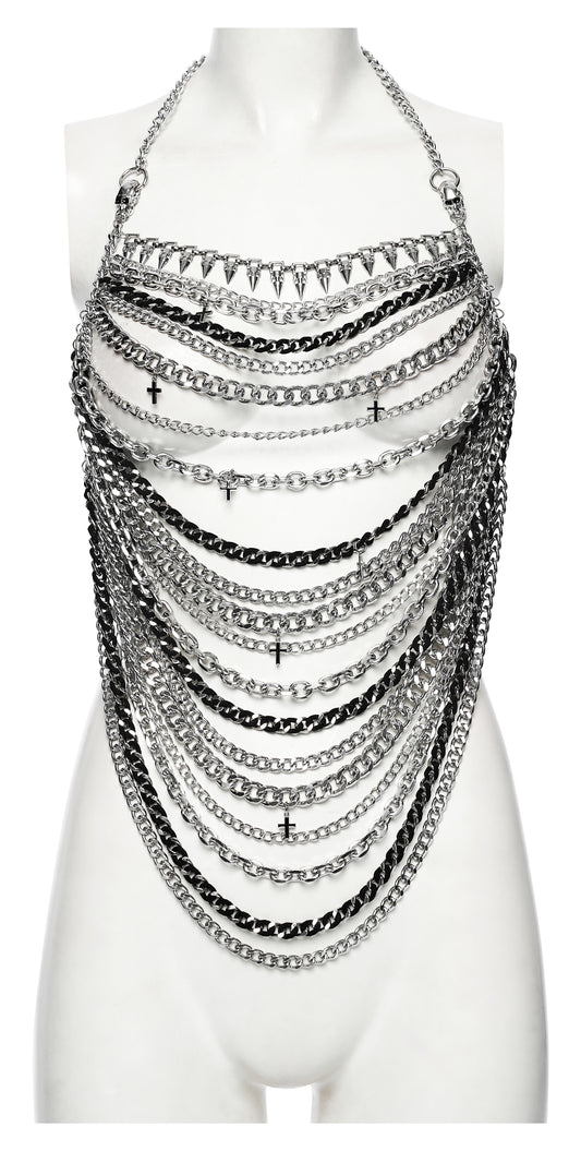 Punk Rave Valeraine Spike Metal Body Chain