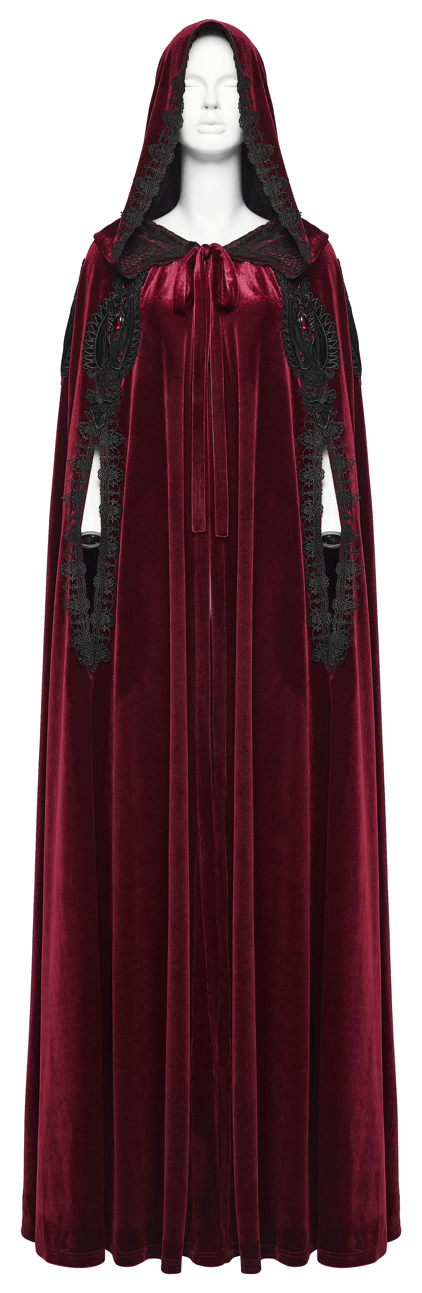 Punk Rave Seraphiel Goth Velvet Cloak – Red