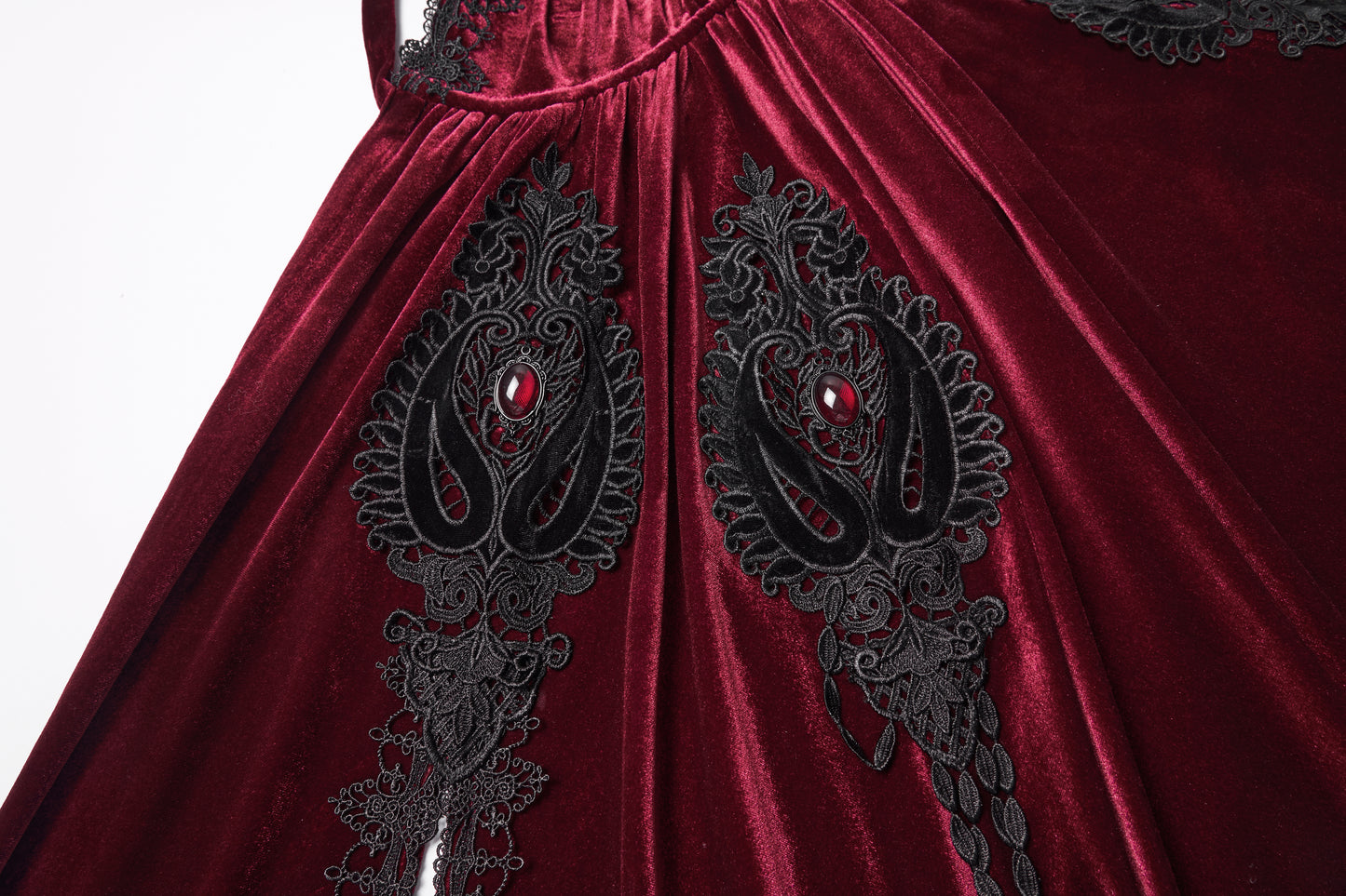 Punk Rave Seraphiel Goth Velvet Cloak – Red