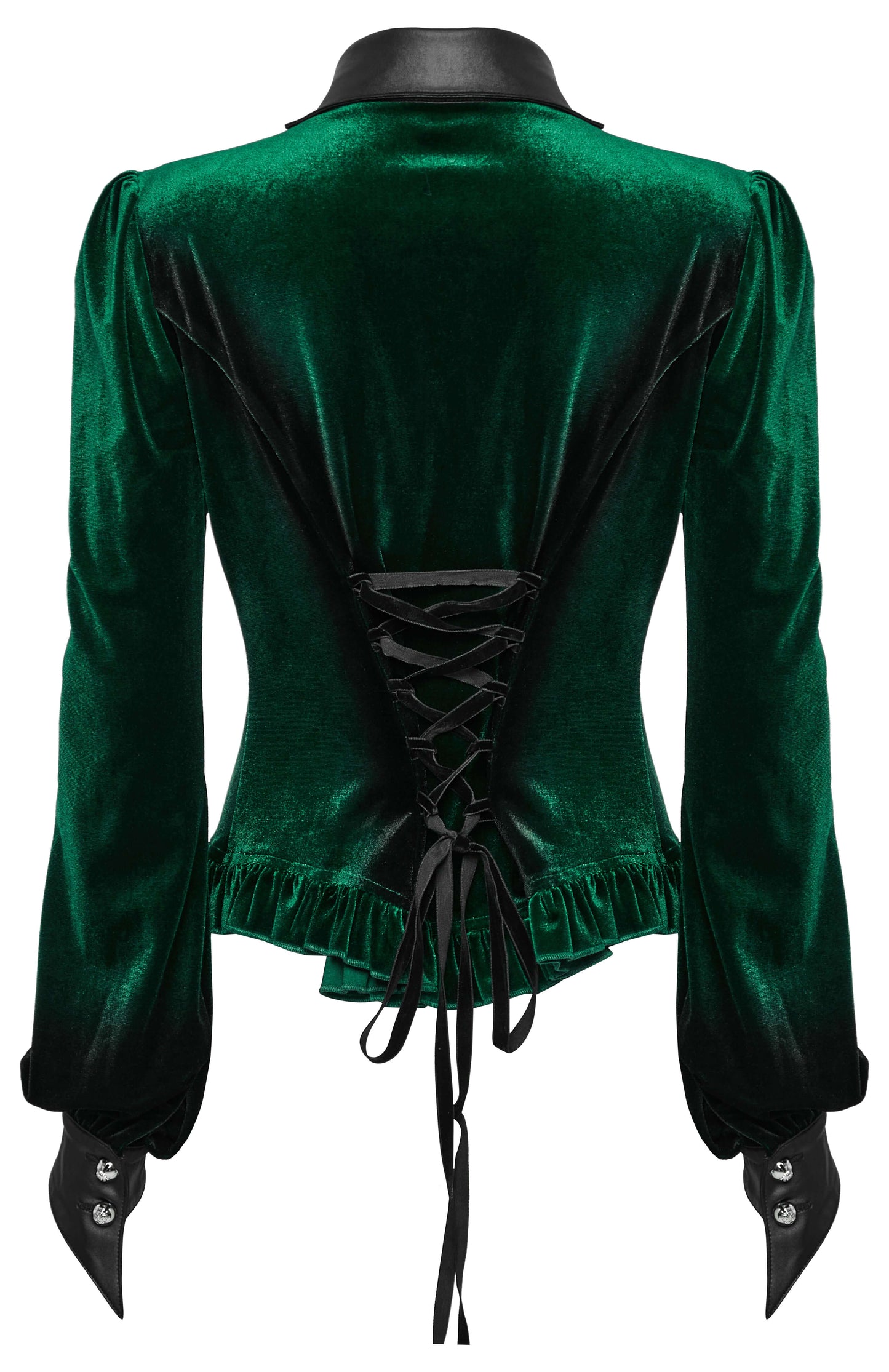 Punk Rave Fawn Gradient Printed Shirt in Green - Kate's Clothing