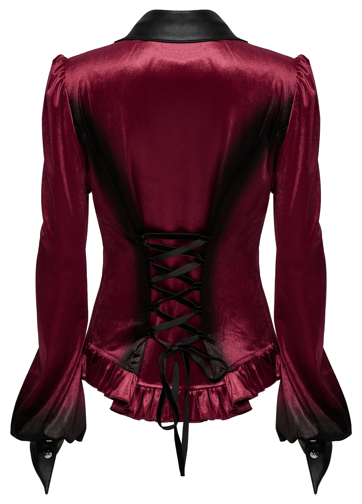 Punk Rave Fawn Gradient Printed Shirt in Red - Kate's Clothing