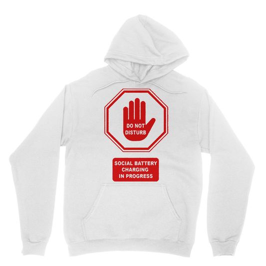 Do Not Disturb - Red Print Classic Hoodie