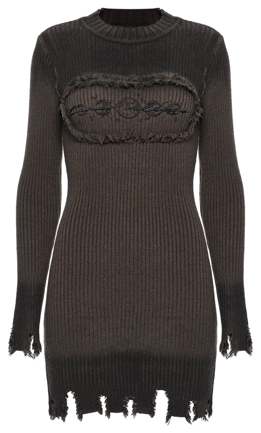 Punk Rave Lunar Eclipse Embroidered Dress