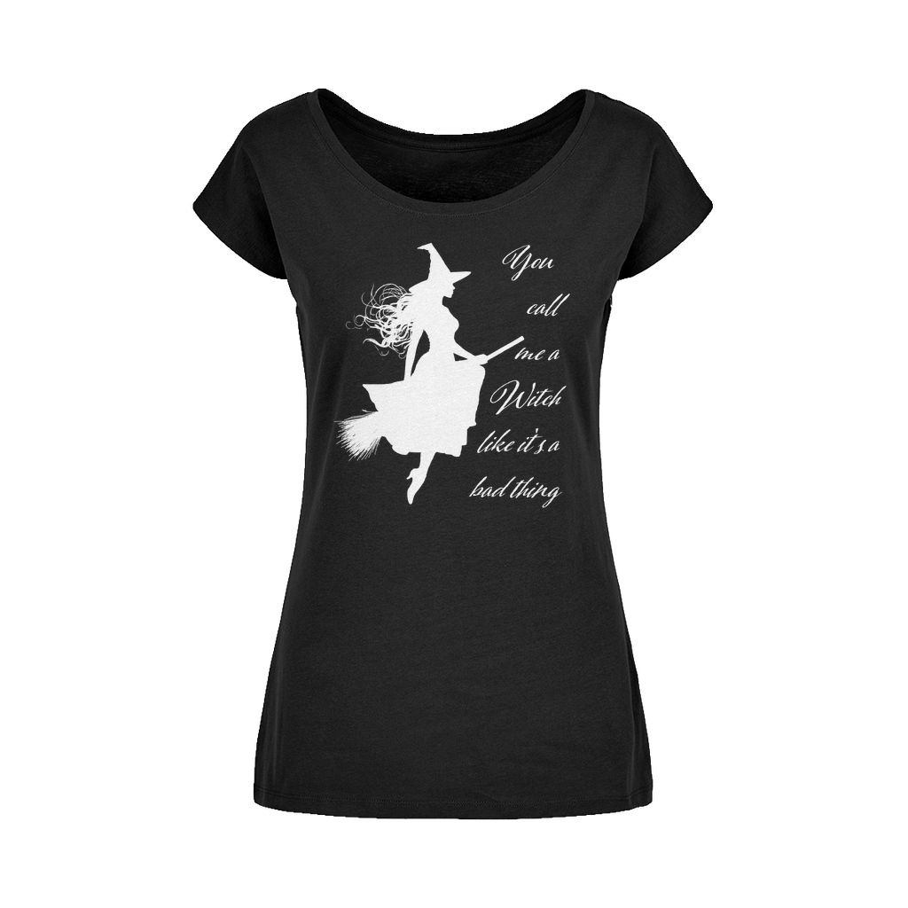 Call Me a Witch Wide Neck Womens T-Shirt - Kate's Clothing