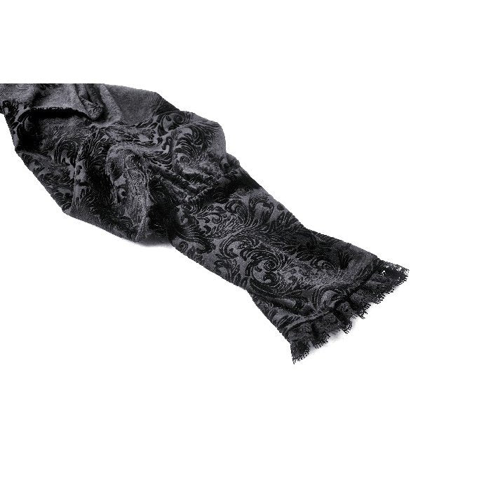 Dark in Love Romilly Lace Trimmed Jacquard Velvet Top - Kate's Clothing