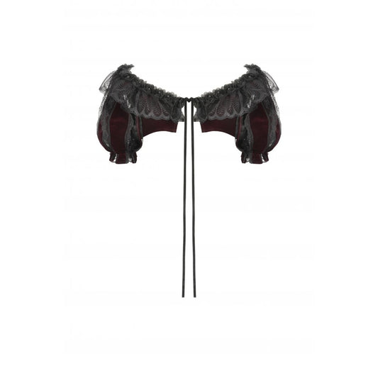 Dark in Love Isolde Velvet & Lace Puff Sleeve Bolero