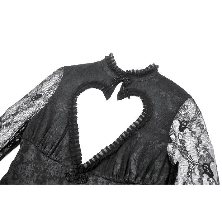 Dark in Love Odessa Gothic Classic Heart-Shaped Hollow-Out Tailcoat - Kate's Clothing
