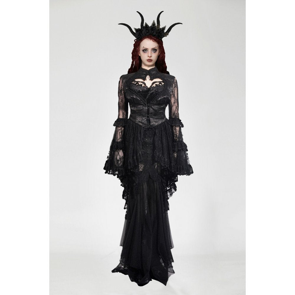 Dark in Love Odessa Gothic Classic Heart-Shaped Hollow-Out Tailcoat - Kate's Clothing