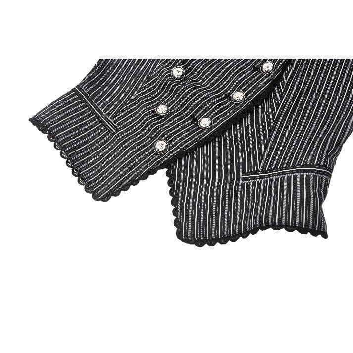 Dark in Love Gwyneth Dark Striped Corporate Goth Vest - Kate's Clothing