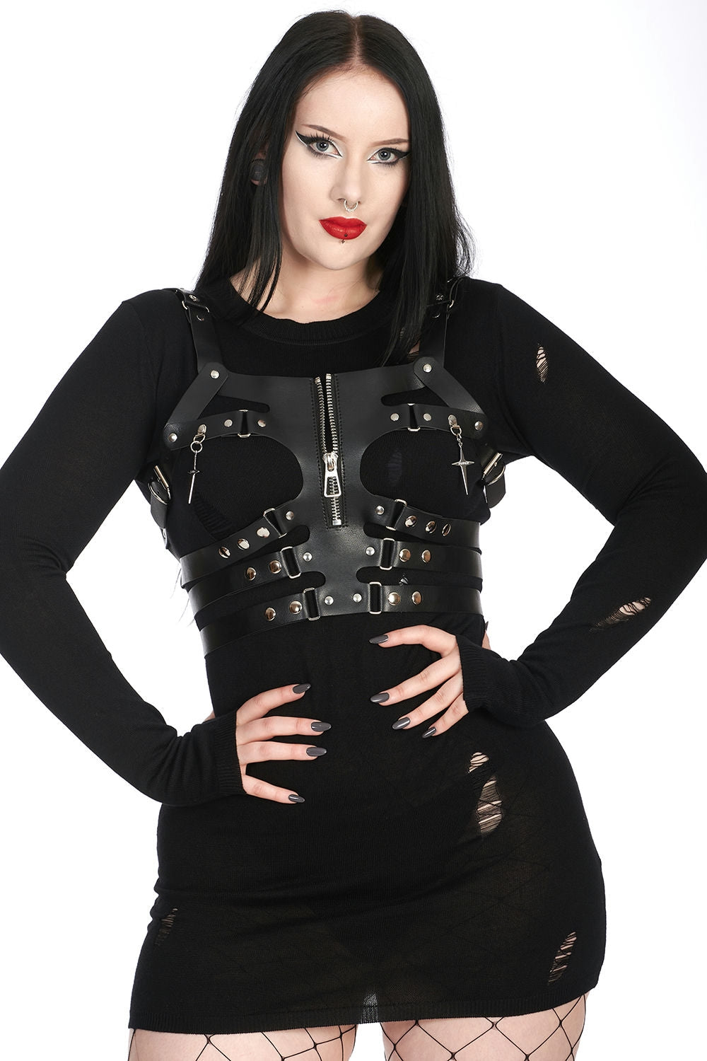 Banned Black Angel Harness - Kate's Clothing