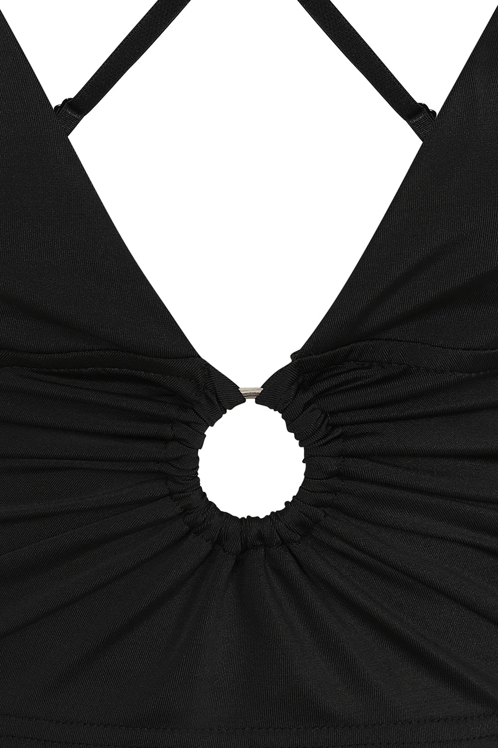 Banned Black Melantha Crop Top with Bat Wings Detail - Kate's Clothing