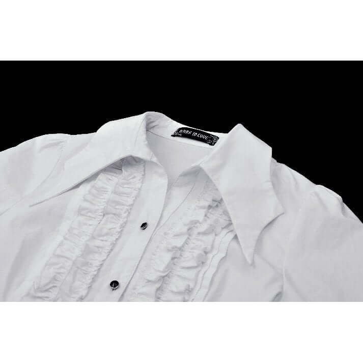 Dark in Love Queeny White Gothic Demon Shirt - Kate's Clothing