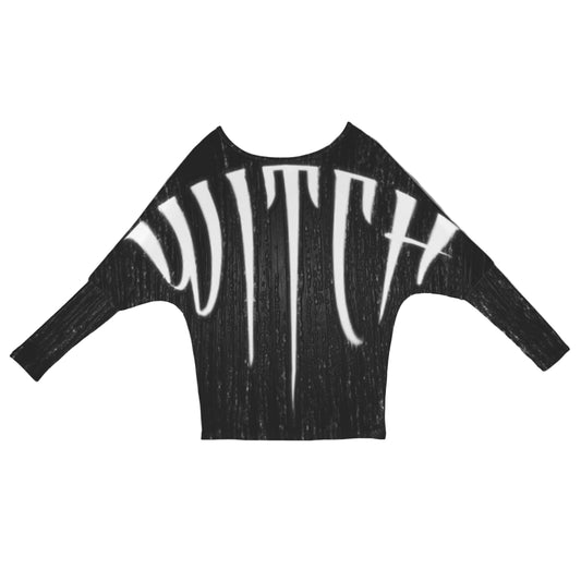 ANTIBrand WITCH graphic black batwing sweater