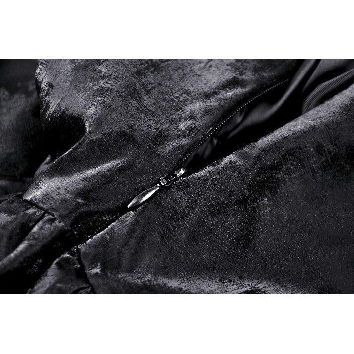 Dark in Love Harriet Punk Shiny PU Leather Layered Dress