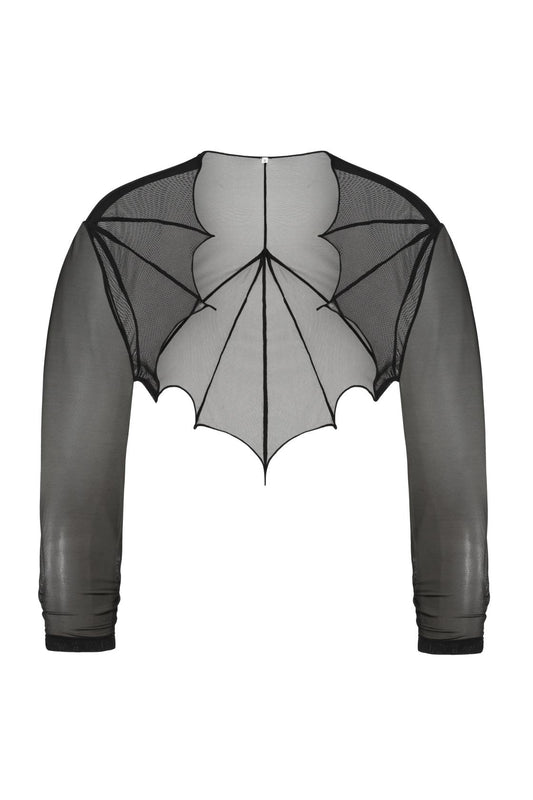 Necessary Evil Cybele Mesh Bat Wing Effect Bolero - Kate's Clothing