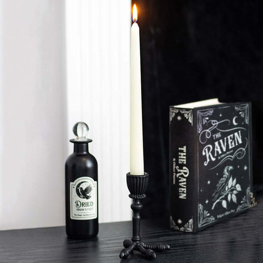 Gothic Gifts Raven Claw Taper Candle Holder - Kate's Clothing