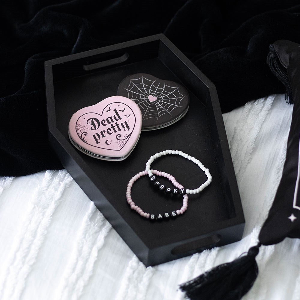 Gothic Gifts Plain Black Coffin Trinket Tray