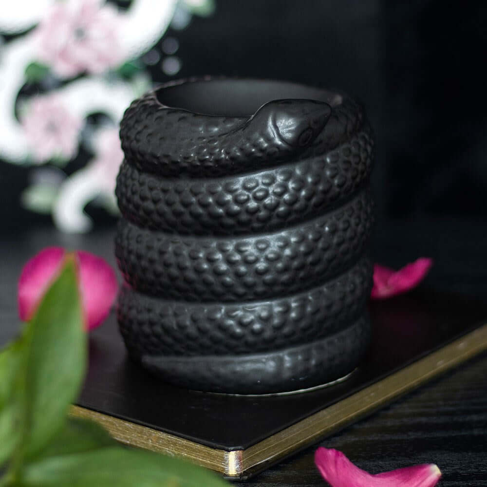 Gothic Gifts Black Snake Oil Burner and Wax Warmer - Kate's Clothing
