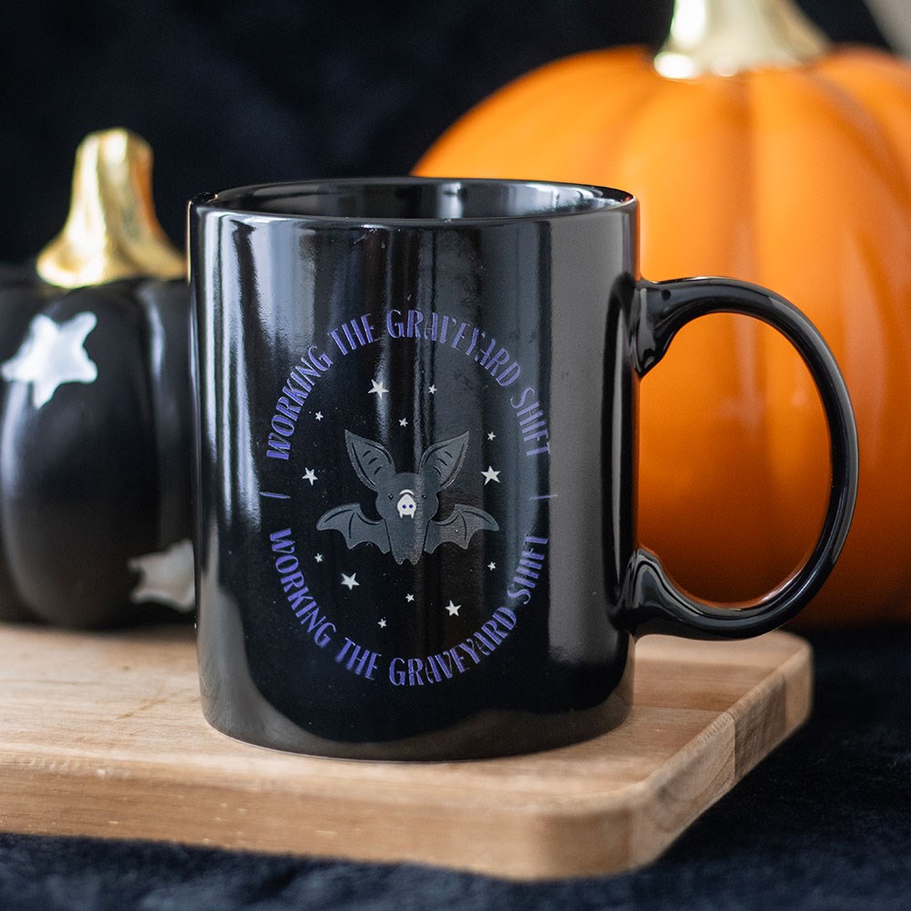 Gothic Gifts Graveyard Shift Bat Mug
