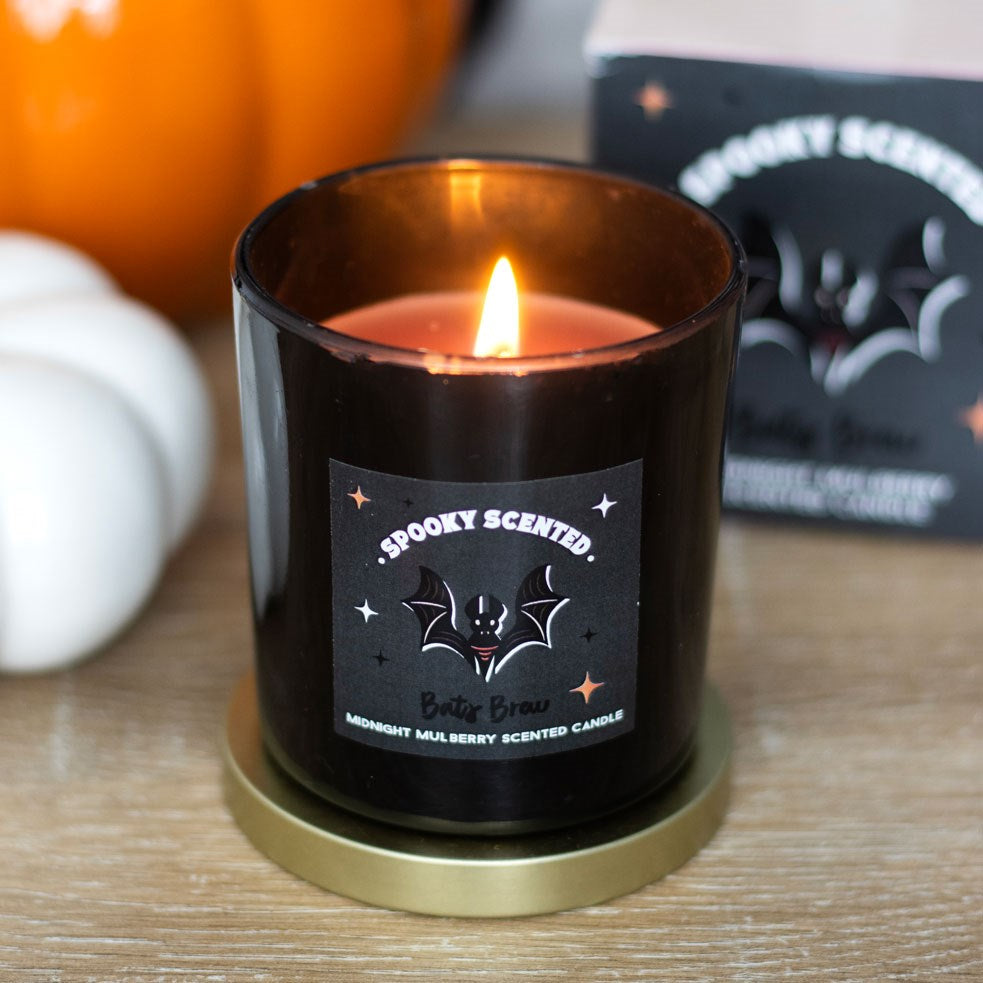 Gothic Gifts Bats Brew Midnight Mulberry Candle