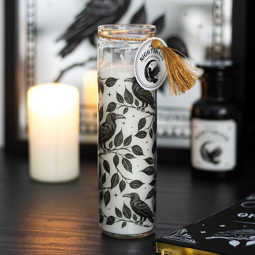 Gothic Gifts Mystic Raven Deadly Nightshade Tube Candle