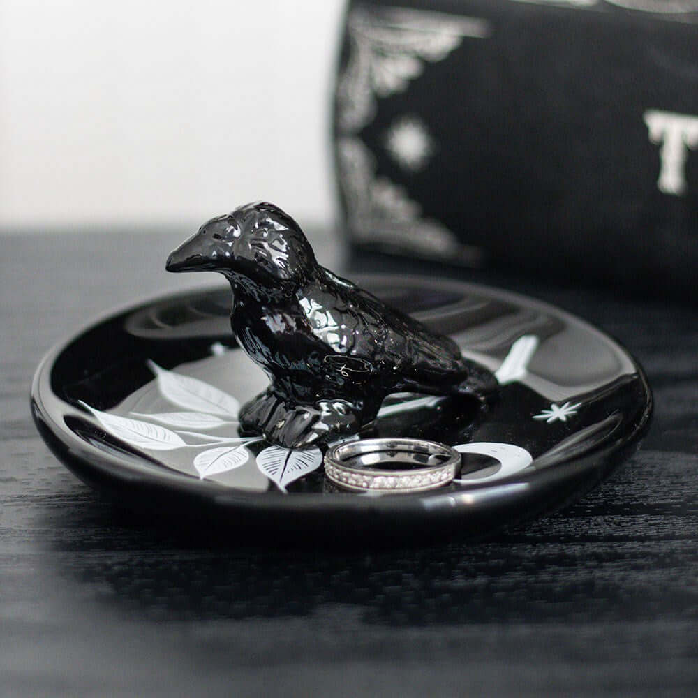 Gothic Gifts Mystic Raven Trinket Dish - Kate's Clothing