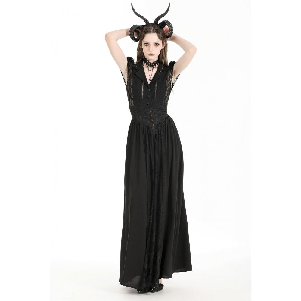 Dark in Love Evrin Embroidered High Waisted Maxi Skirt - Kate's Clothing