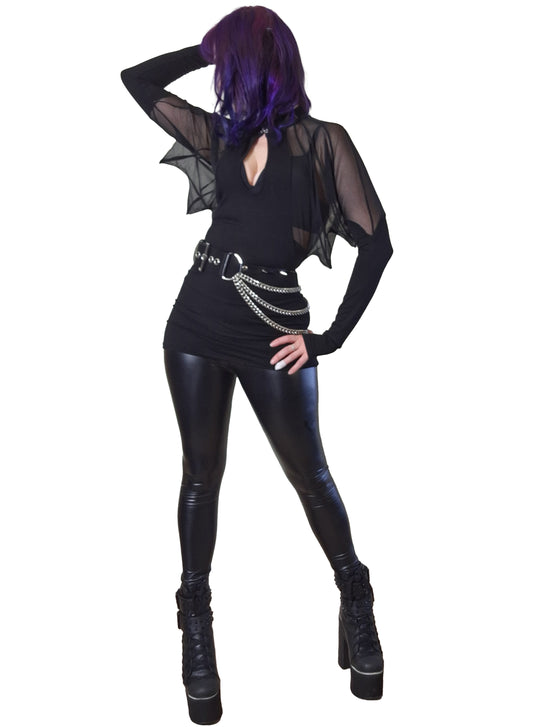Necessary Evil Misfits Rack - Vespertilio Batwing Top - S (UK 10 - 12)