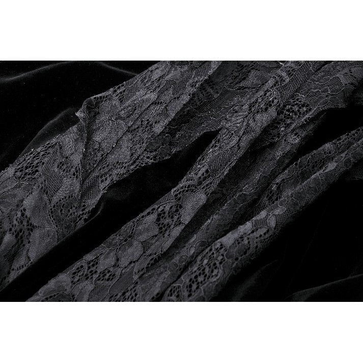 Dark in Love Fia Romantic Gothic Hollow Waist Maxi Dress - Kate's Clothing