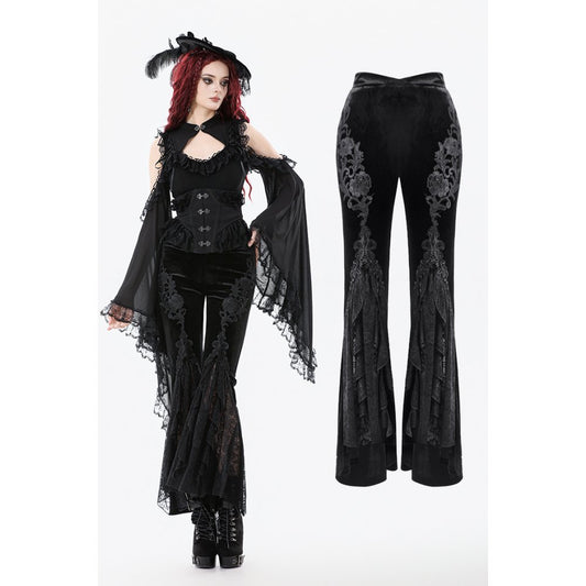 Punk Rave Erzebeth Flare Trousers front view