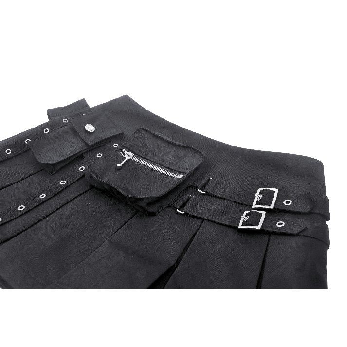 Dark in Love Maxima Utility Pleated Mini Skirt - Kate's Clothing