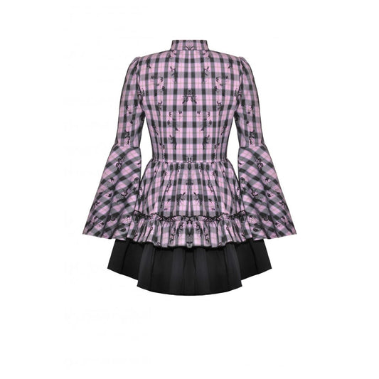 Dark in Love Ellery Big Pink Butterfly Doll Bell-Sleeve Dress - Kate's Clothing