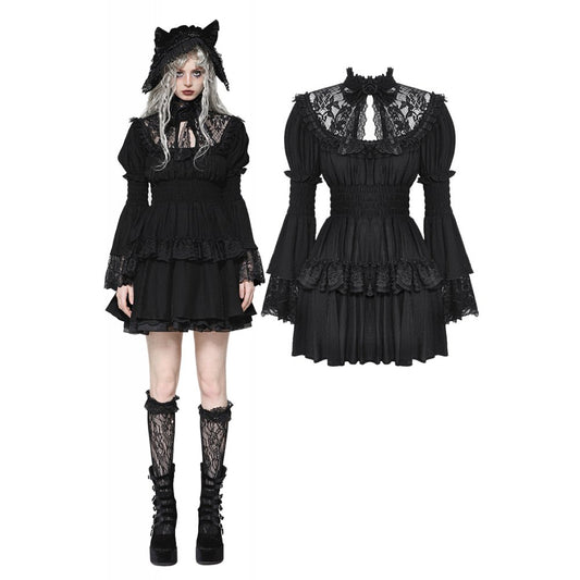 Dark in Love Arya Gothic Lace Doll Dress - Kate's Clothing