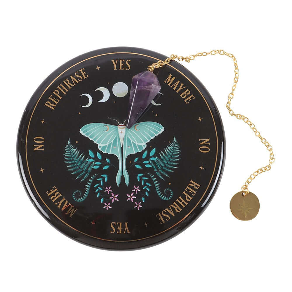 Gothic Gifts Luna Moth Pedulum Divination Kit - Kate's Clothing
