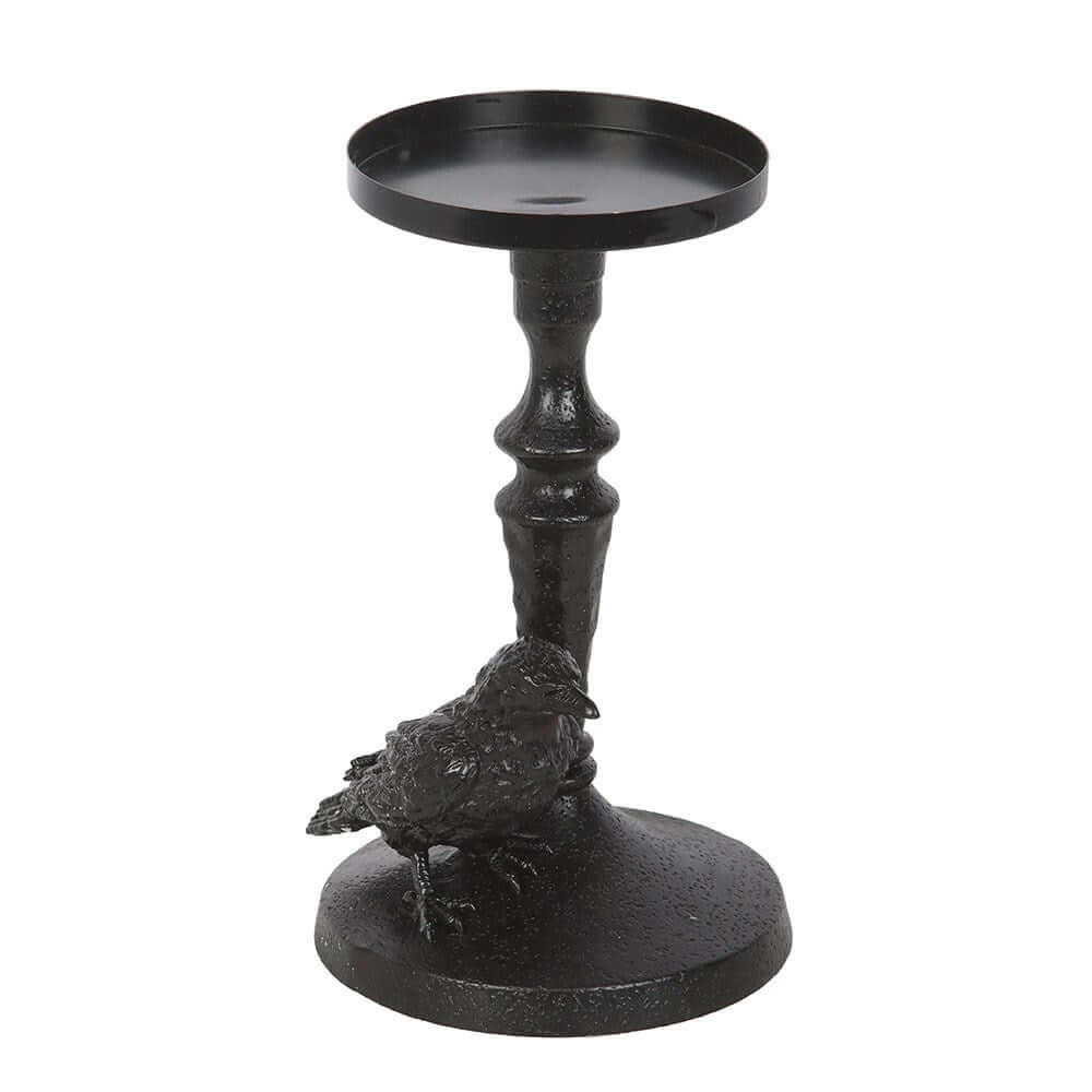 Gothic Gifts Mystic Raven Pillar Candle Holder - Kate's Clothing