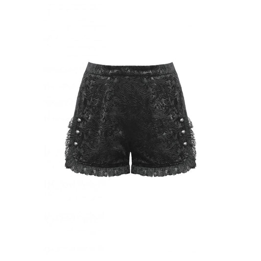 Dark in Love Venus Velvet Embossed Base Shorts - Kate's Clothing