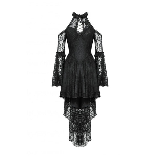Dark in Love Gem Gothic Vine Lace Tail Dress - Kate's Clothing