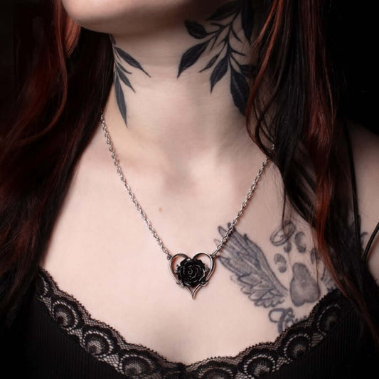 Alchemy Gothic Heart of Blackness Necklace - Kate's Clothing