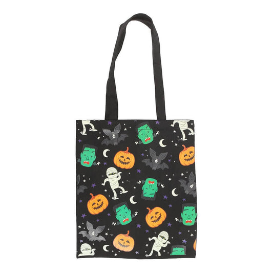 Gothic Gifts Monster Mash Print Polycotton Tote Bag - Kate's Clothing