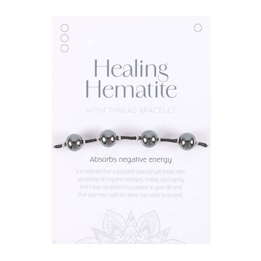 Gothic Gifts Healing Hematite String Bracelet - Kate's Clothing