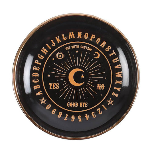 Gothic Gifts Round Black Talking Board Trinket Dish - Kate's Clothing