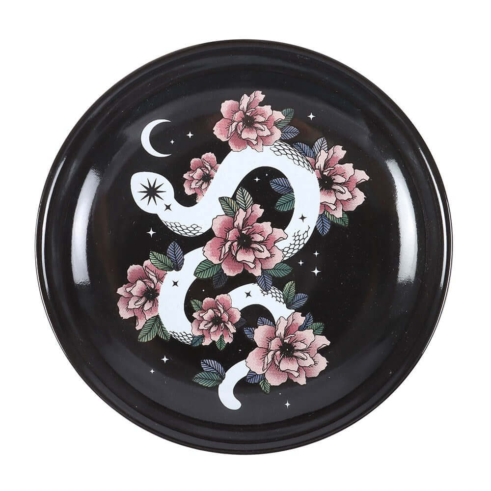 Gothic Gifts Floral Snake Trinket Dish - Kate's Clothing