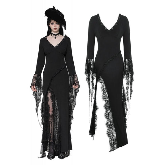 Dark in Love Pandora Witchy Asymmetrical Long Dress - Kate's Clothing