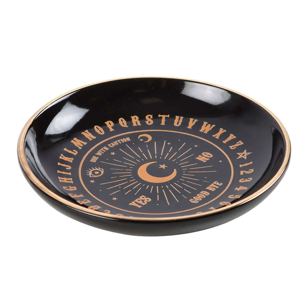 Gothic Gifts Round Black Talking Board Trinket Dish - Kate's Clothing