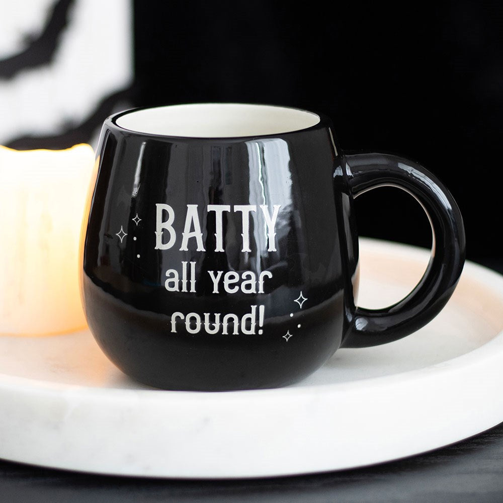 Gothic Gifts Batty All Year Round Rounded Peekaboo Mug