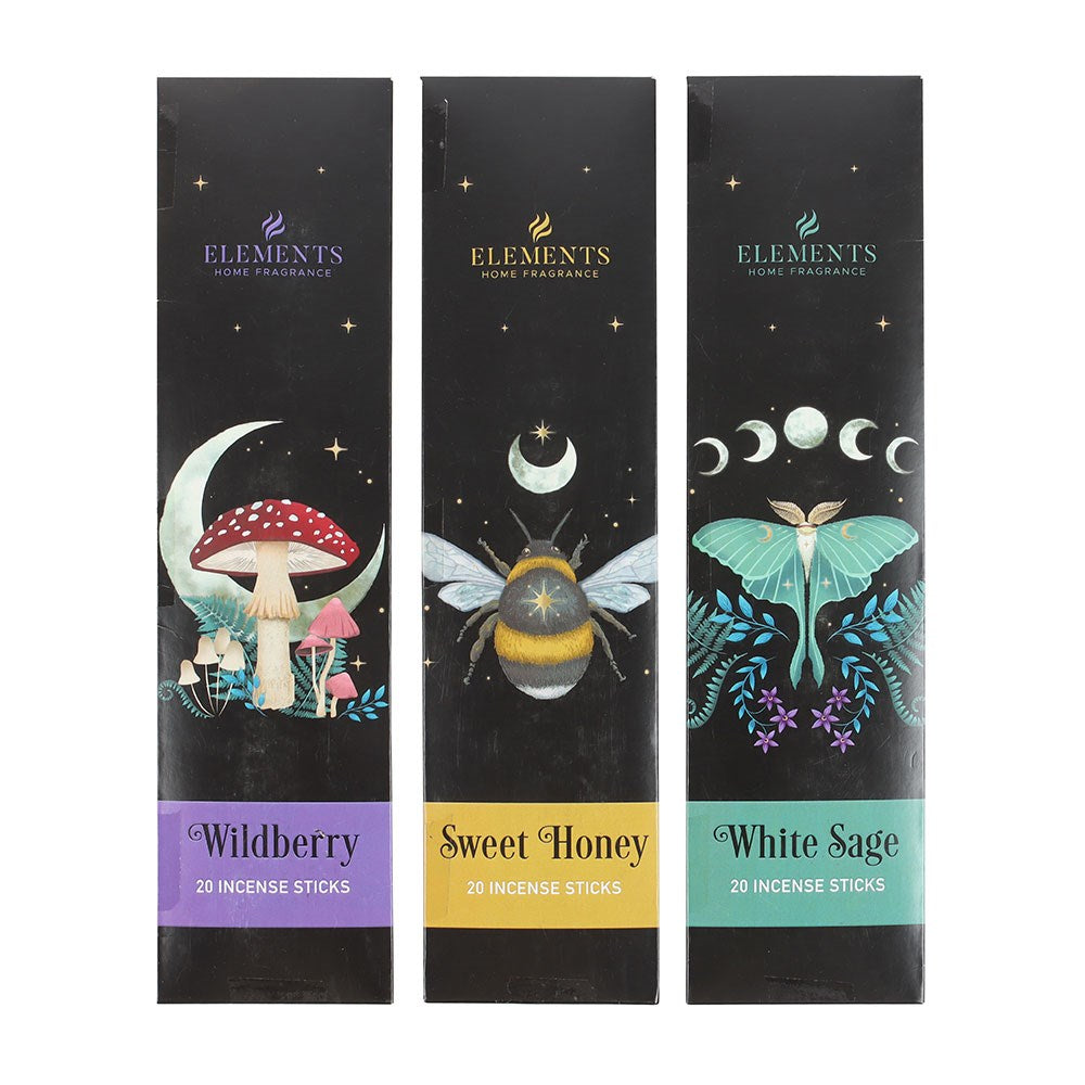 Gothic Gifts Set of 3 Dark Forest Incense Stick Packs