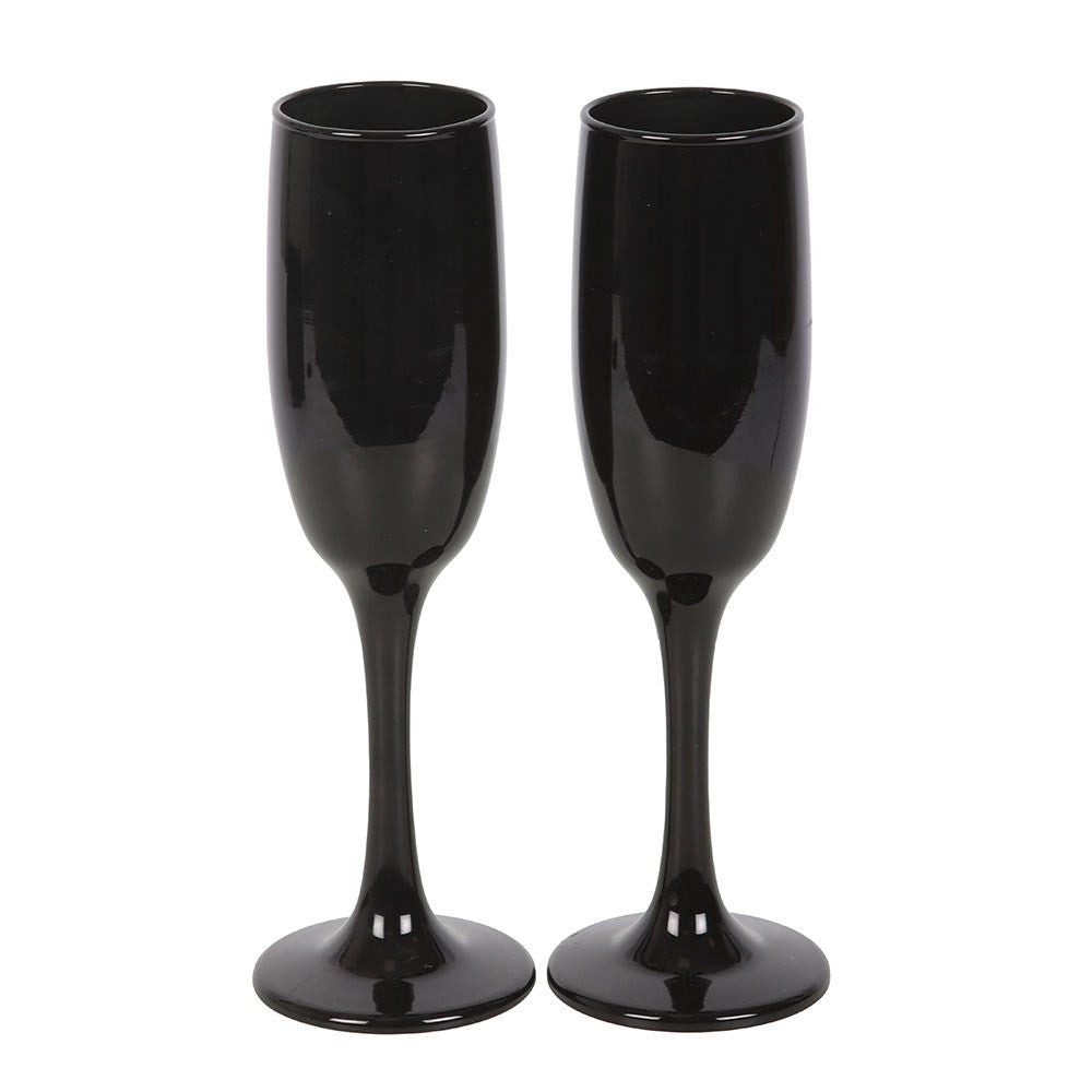 Gothic Gifts Set of 2 Dead Thirsty Champagne Flutes