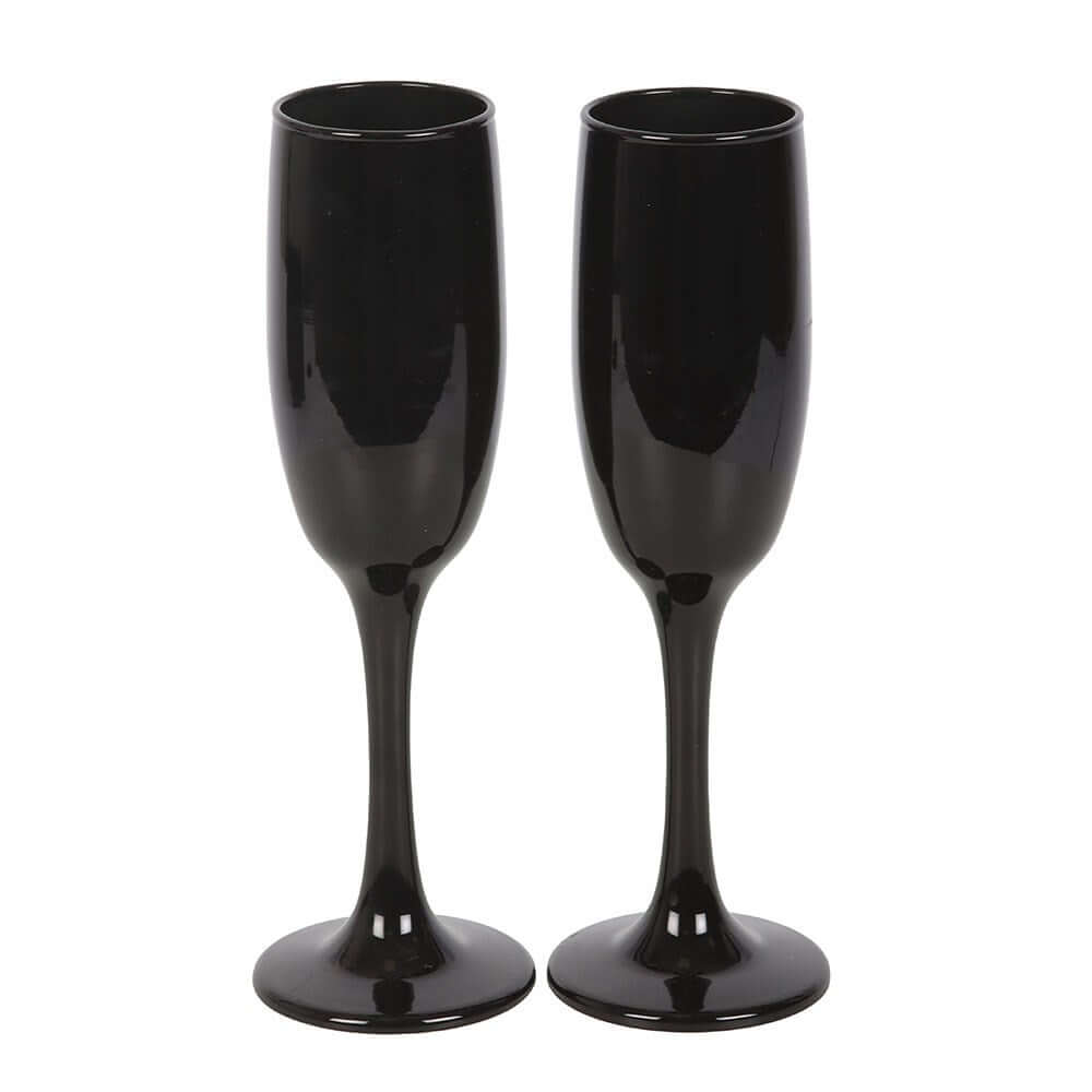 Gothic Gifts Set of 2 Dead Thirsty Champagne Flutes - Kate's Clothing