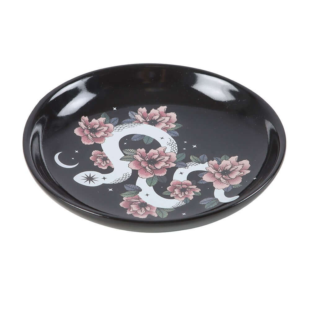 Gothic Gifts Floral Snake Trinket Dish - Kate's Clothing